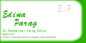 edina parag business card